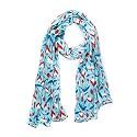 AQVA Printed Cotton Scarf for Women, Lightweight Soft Scarves Stoles for Summer &amp; Winter (Size: 43 X 75 Inches)