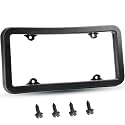 AR-PRO Ultimate License Plate Bumper Guard with Mounting Hardware - 1" Thick Rubber License Plate Frame Protects Bumper from Scratches and Dents - Universal Fit for Cars, Trucks, SUVs, and Vans
