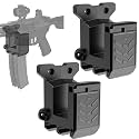 AR Wall Mount with Dual Magazine Holders for AR.223/5.56 Ammo, Gun Rack for AR-15 Accessory Fits Gun Room Vehicle Hunting Lodge Basement, Vertical or Horizontal Storage
