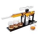AR15 Whiskey Decanter Set – Limited Edition with Silencer Stopper 640ml Rifle Decanter &amp; 4 Bullet Glasses (310ml) Handmade Gun Liquor Set, TikTok Bar Trend Unique Birth Day Gift for Dad, Him, Men