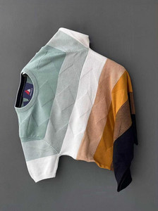 ARAAVI Colorblock Men Round Neck Multicolor T-Shirt