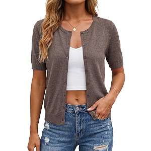 ArachCloz Womens Wool Blend Cropped Business Casual