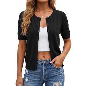 ArachCloz Womens Wool Blend Cropped Business Casual
