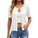 Arach&amp;Cloz Women's Wool Blend Cropped Business Casual Cardigan Sweater Tops