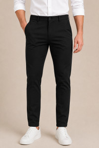 ARADHYAGARMENT Straight Fit Slim Fit Men Black