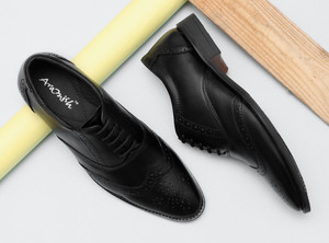 Aramish Genuine Leather Laceup Formal Brogues For