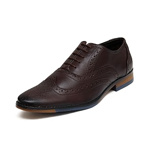 ARAMISH Men Genuine Leather Formal Brogue Shoe