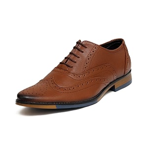 ARAMISH Men Genuine Leather Formal Brogue Shoe