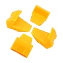Aramox 4Pcs Tyre Changer Clamping Jaw Protector Yellow Inserts Jaw Clamp Cover Protector Wheel Rim Guard for Tire Changers