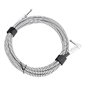 Aramox Right Angle Guitar Cord, 6.5mm Instrument Cable with OxygenFree Copper Core for Electric Guitar Bass Amp Pedal, 3 Meters Nylon Braided Noise Reduction for Home Studio Stage (White Line Black