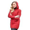Aran Crafts Irish Women's Cable Knit Hooded Wool Coat (HD4025)