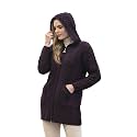 Aran Crafts Irish Women's Cable Knit Hooded Wool Coat (HD4025)