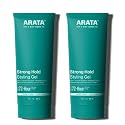 Arata Hair Styling Gel | Derma Tested for Strong Hold & Sleek Smooth Finish | Non-Greasy & Controls Frizz | SLS, Paraben & Alcohol-Free Formula | For Men & Women (50 + 50) ml