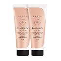 Arata Natural Refreshing Toothpaste With Peppermint, Cinnamon &amp; Chamomile || All-Natural, Vegan &amp; Cruelty-Free || Fluoride-Free Formula Fights Bacteria &amp; Tooth Decay (Pack of 2) - 50 ML each