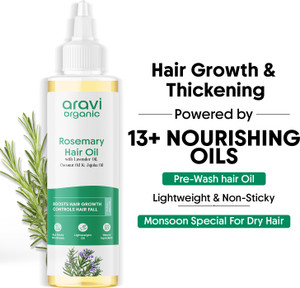 Aravi Organic Rosemary Lavender Hair Oil For