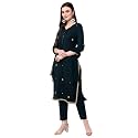 Arayna Women39s Embroidered Rayon Kurta Palazzo Set