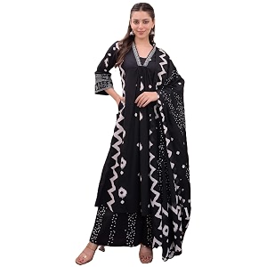 Arayna Womens Pure Cotton Block Printed Ethnic