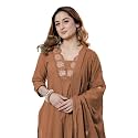 Arayna Womens Pure Cotton Embroidered Kurta Pant