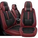 Arazi Front Car Seat Covers for Chevy Camaro 2016-2024,Black&amp;Red Luxury