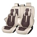 Arazi Seat Covers Full Set for Chevy Camaro 2016-2024,Beige&amp;Brown Luxury