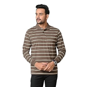 ARBOUR Men Polo Neck Half Sleeves Cotton