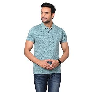 arbour men polo neck printed half sleeves t-shirt