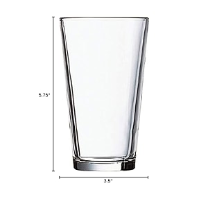 arc cardinal arcoprime mixing glass 16 ounce set of 24 clear