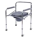 Arcatron 3-in-1 Commode Chair for Toilet Use, Portable Toilet Chair for Adults, Height Adjustable and Foldable Toilet Seat for Old Age People, Strong Frame Potty Chair for Adults, Made in India