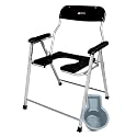ARCATRON by Frido® | Foldable Anti-Slip Shower Commode Chair for Toilet with Stainless Steel Frame, Sturdy, 120Kg Capacity, Suitable for Elderly, Pregnant Women, Made in India. (Wide - 23 Inches)