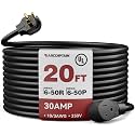 ARCCAPTAIN 30Amp 20ft Welder Extension Cord 10AWG Power Extension 250V
