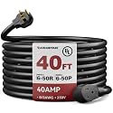 ARCCAPTAIN 40Amp 40ft Welder Extension Cord 8 AWG UL Listed, 250V NEMA 6-50