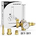 ARCCAPTAIN Argon/CO2/Helium Regulator, MIG and TIG Flow Meter Gas Regulator Gauge Welding Weld, 0-4000 PSI, 0-180+ CFH, CGA580 Inlet Connection