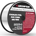 ARCCAPTAIN Stainless Steel Flux Cored Wire E308LFC-O .035-Diameter MIG Welding Wire Stainless Steel Wire with Low Splatter Compatible With Lincoln Miller Forney Harbor MIG Welder 2-Pound