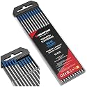 ARCCAPTAIN TIG Tungsten, TIG Welding Tungsten Electrode Blue 2% Lanthanated 10-Pack 3/32"x 7" (WL20/EWLa-2)