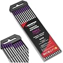 ARCCAPTAIN TIG Welding Tungsten Electrode 10-Pack 3/32"x 7"(Purple - Non-Radioactive, EWG)