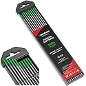 ARCCAPTAIN TIG Welding Tungsten Electrode 10-Pack 1/16"x 7" (Green)