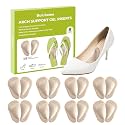 Arch Support Shoe Insoles &amp; Insert - Bukihome Gel Arch Inserts for Flat Feet, Plantar Fasciitis - Adhesive Arch Pad for Foot Pain Relief - All Day Comfort - 0.47 Inch - 8 Pairs (Beige)