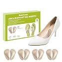 Arch Support Shoe Insoles &amp; Insert - Bukihome Gel Arch Inserts for Flat Feet, Plantar Fasciitis - Adhesive Arch Pad for Foot Pain Relief - All Day Comfort - 0.3 Inch - 4 Pairs (Beige)