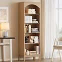 Arched Bookshelf,5 Tier Tall Bookcase with Adjustable Shelves for Storage