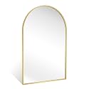 Gold Arched Mirror 24x36in, Metal Framed Bathroom Vanity Wall