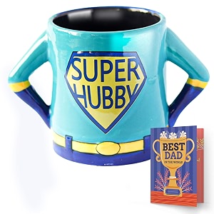 archies fathers day crown quirky 3d coffee mugs tea cup saucer set ceramic mug novelity item  complimentary b50