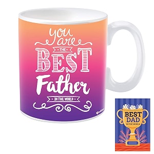 archies gift for fathers  gifts for father  fathers day gift 350 ml coffee mug with father day card gift set for father dad papa  father day giftting idea fdc23cm-22