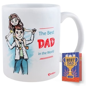 archies gift for fathers  gifts for father  fathers day gift 350 ml coffee mug with father day card gift set for father dad papa  father day giftting idea fdc23cm-28