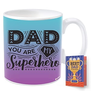 archies gift for fathers  gifts for father  fathers day gift 350 ml coffee mug with father day card gift set for father dad papa  father day giftting idea fdc23cm-23