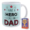 archies Gift for Fathers | Gifts for Father | Fathers Day Gift 350 ml Coffee Mug with Father Day Card Gift Set for Father, Dad, Papa | Father Day Giftting Idea FDC23CM-20