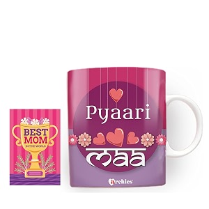 archies gift for mothers  gifts for mother  mothers day gift 350 ml coffee mug with card gift set for mother mom maa  mother day giftting idea mdc-cm23-39