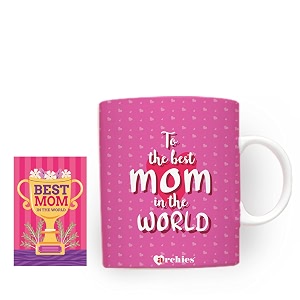 archies gift for mothers  gifts for mother  mothers day gift 350 ml coffee mug with card gift set for mother mom maa  mother day giftting idea mdc-cm23-36