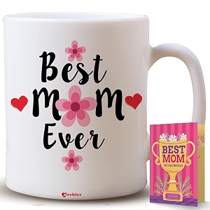 archies gift for mothers  gifts for mother  mothers day gift 350 ml coffee mug with card gift set for mother mom maa  mother day giftting idea mdc-cm23-35