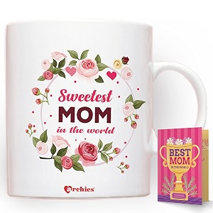 archies gift for mothers  gifts for mother  mothers day gift 350 ml coffee mug with card gift set for mother mom maa  mother day giftting idea mdc-cm23-26