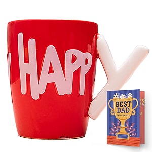 archies happy design printed quirky 3d coffee mugs tea cup ceramic mug 325 ml 4 inch multicolor novelity item for b58
